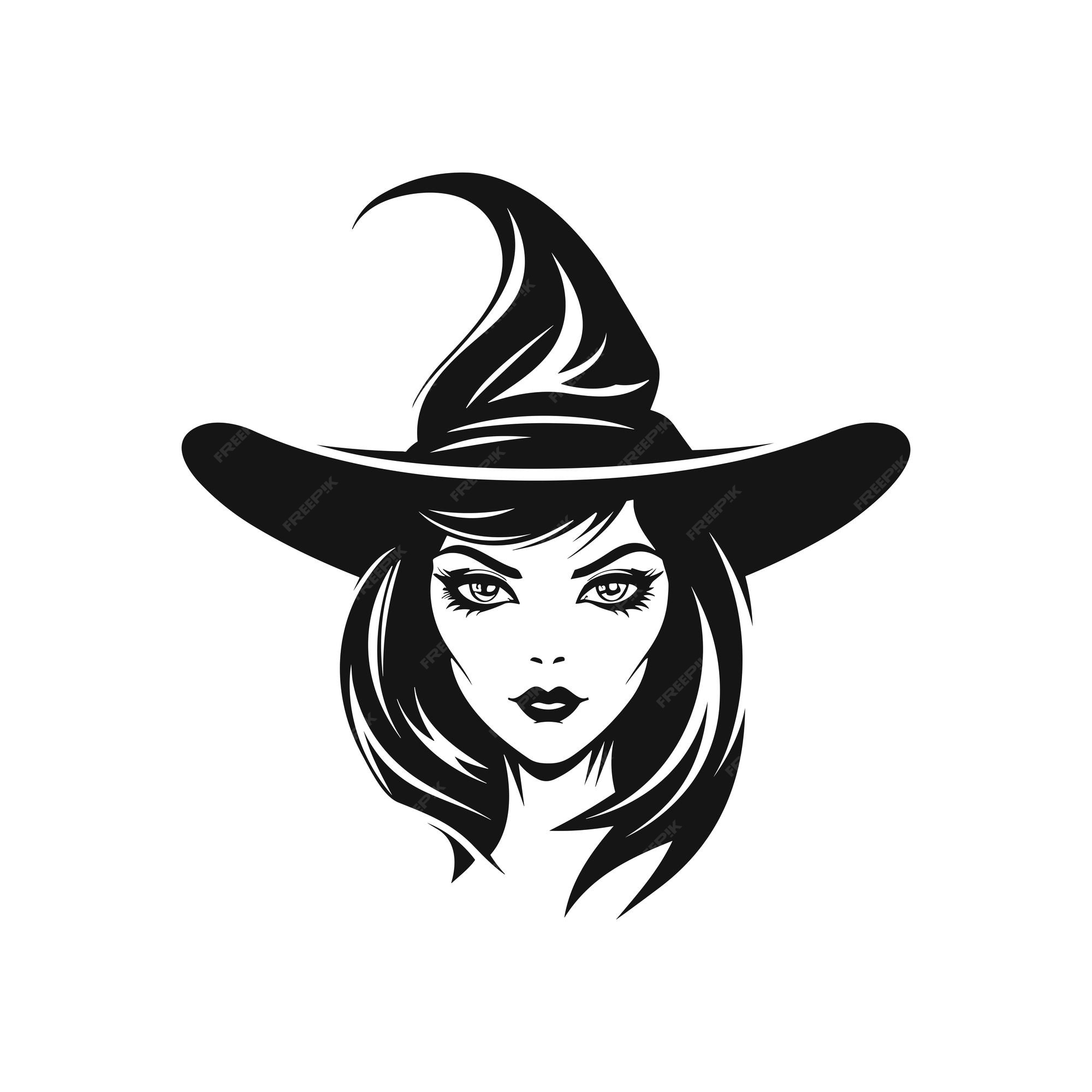 Premium Vector | The enchanting gaze of a witch