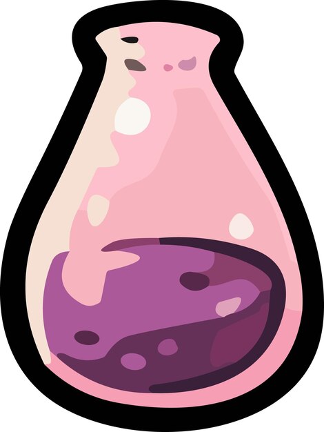 Enchanting potion bottle design perfect as an asset for RPG games featuring intricate details