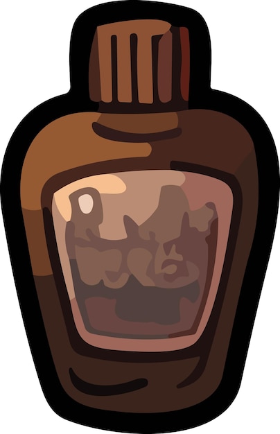 Vector enchanting potion bottle design perfect as an asset for rpg games featuring intricate details