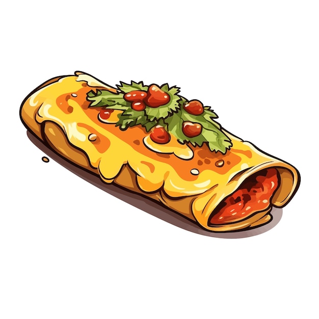 Vettore enchilada vettor clipart sfondo bianco