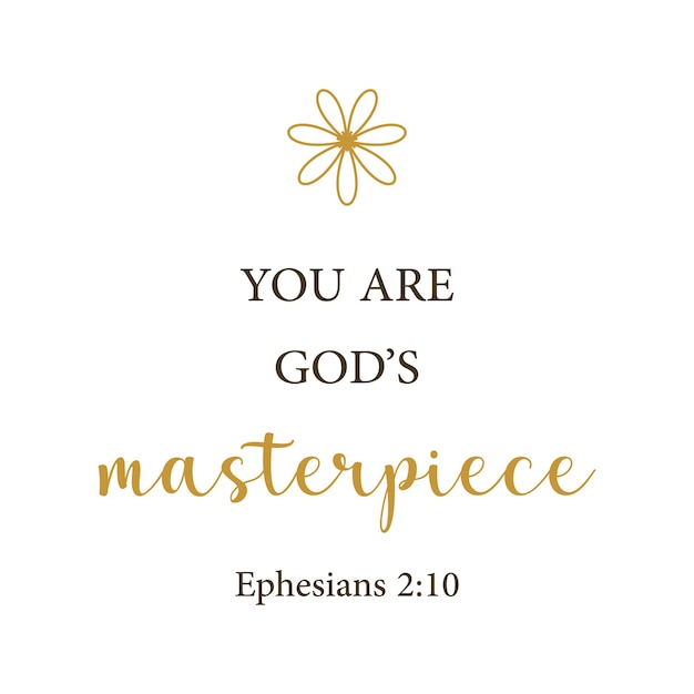 Encouraging Bible Verse, Ephesians 2 10, Christian Quote, religious banner, vector illustration