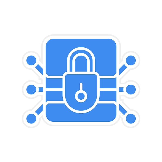 Encrypted Data icon vector image Kan worden gebruikt voor GDPR
