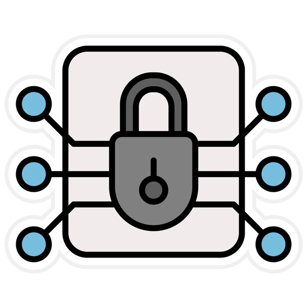 Encrypted Data icon vector image Kan worden gebruikt voor GDPR