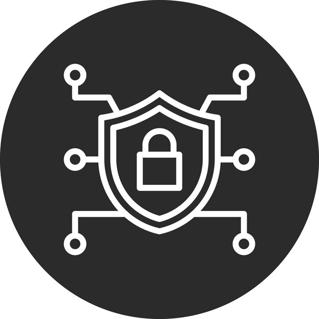 暗号化ベクトルアイコン イラスト サイバーセキュリティアイコンセット