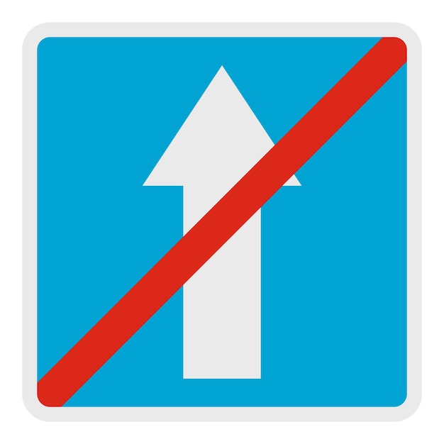 End of road icon Flat illustration of end of road vector icon for web