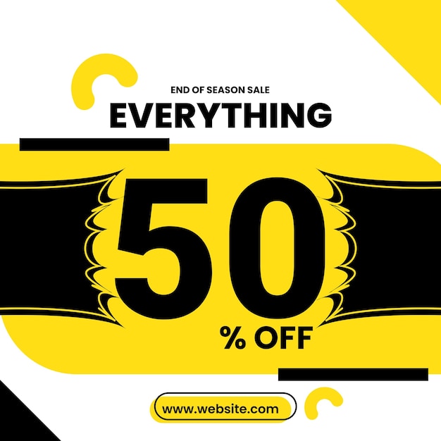시즌 종료 할인 50% 할인 템플릿