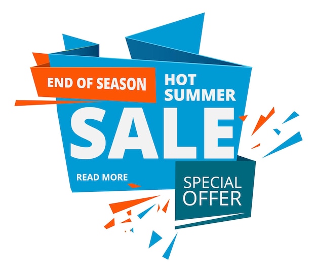 End of season sale sticker template special offer tag