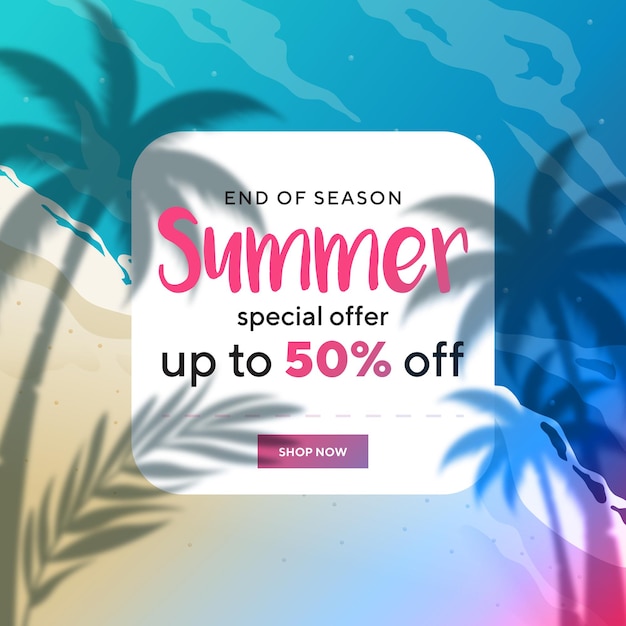 Vector end of season summer sale background for promotions