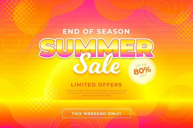 End of season summer sale banner