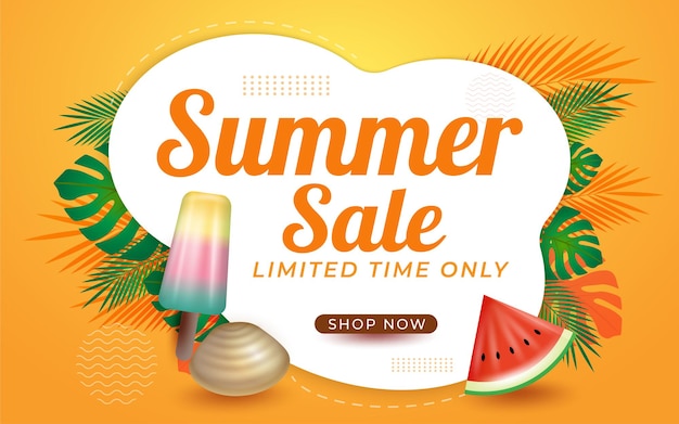 end of season summer sale concept