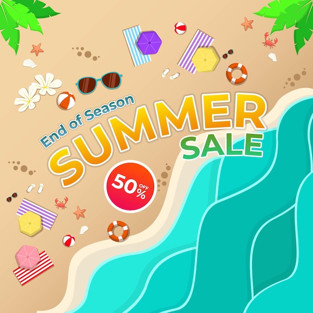 Vector end of season summer sale discount