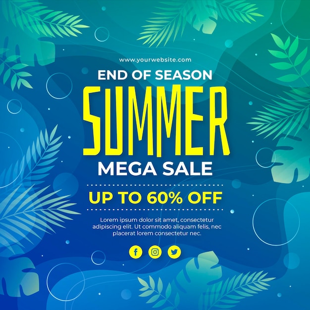 End of season summer sale template