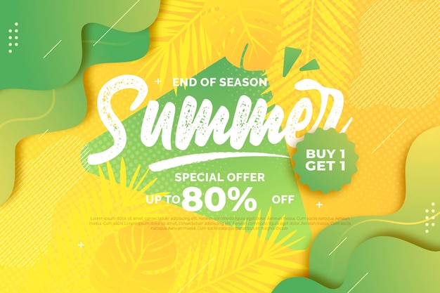 End of season summer sale theme