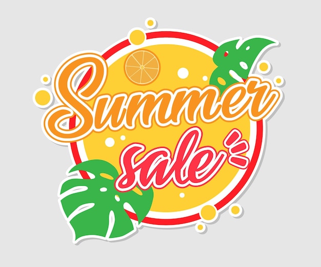 End of season summer sale vector