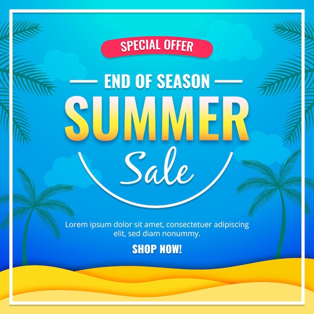 Vector end of season summer sale