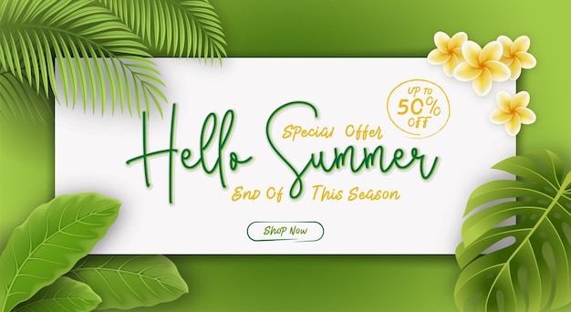 End of seasons summer sale banner