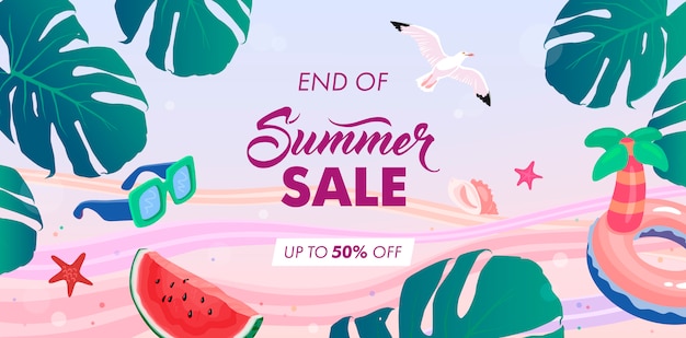 End of summer sale background