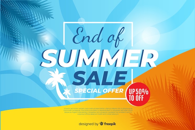 End of summer sale background