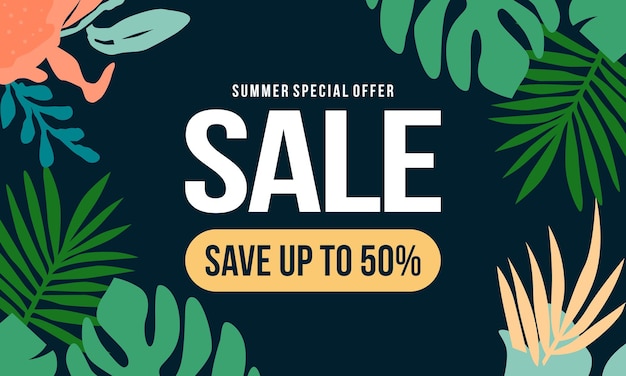 Vector end of summer sales background