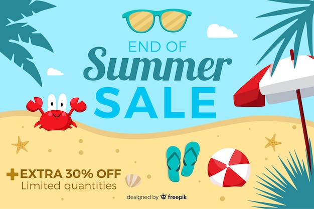 End of summer sales background