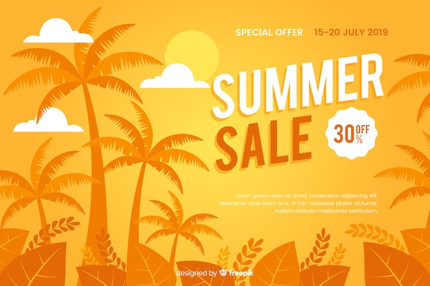 End of summer sales background