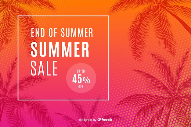 Vector end of summer sales background