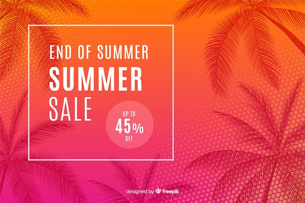 End of summer sales background