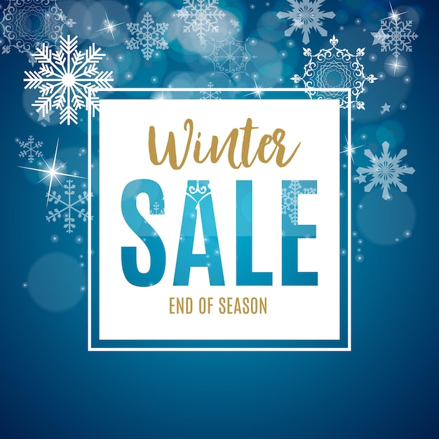 Vector end of winter sale background, discount coupon template. vector illustration eps10