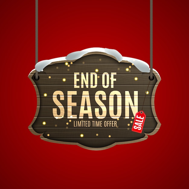 End of Winter Sale , Discount Illustration Template.