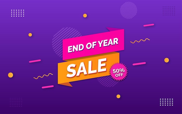 End of year sale banner sale banner promotion template design