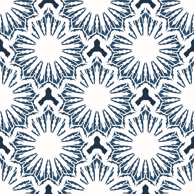 Endless background with retro patterns Background with white and blue color Good for prints Veil illustration