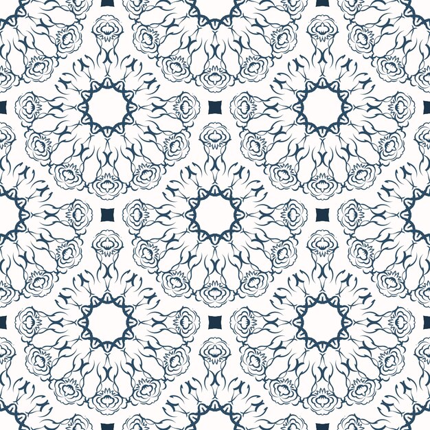 Endless background with retro patterns background with white and blue color good for wallpaper vector