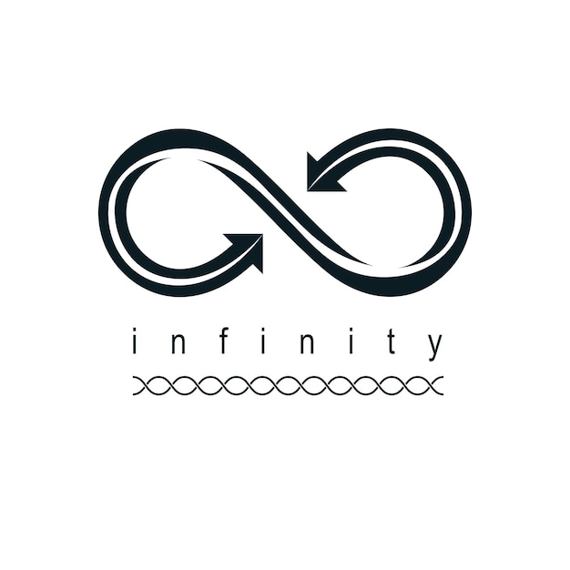 Endless Infinity Loop conceptual logo, vector special sign.