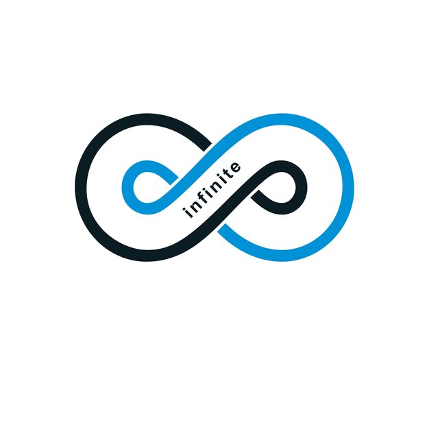 エンドレスインフィニティループベクトルシンボル、概念的なロゴの特別なデザイン。