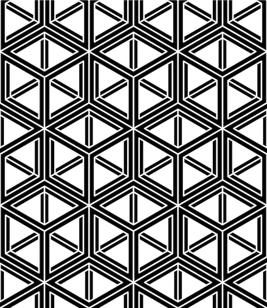 Endless monochrome symmetric pattern, graphic design. Geometric intertwine optical composition.