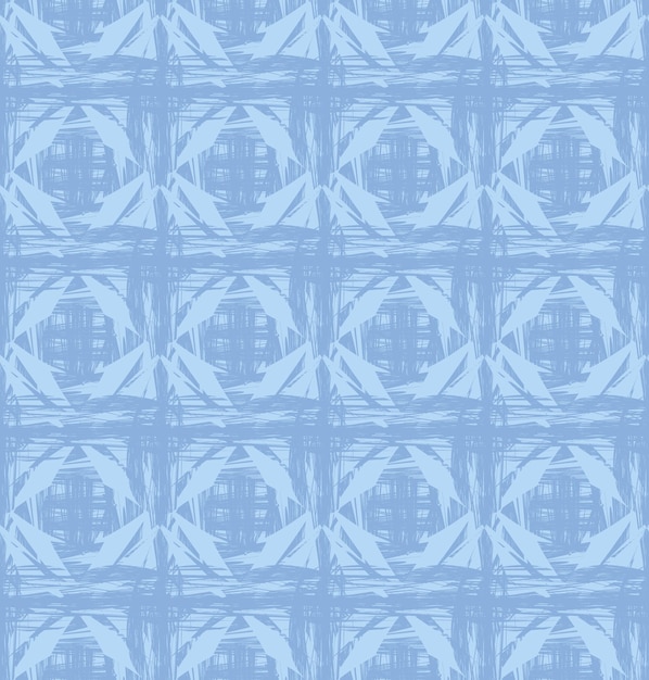 Бесконечный текстурированный синий абстрактный фон с нарисованной квадратной сеткой с ощущением морозной зимы