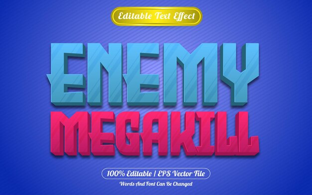 Enemy editable text effect games style