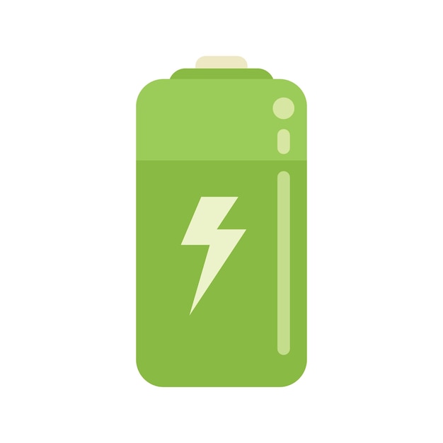 Vettore icona della batteria energetica vettore piatto impianto ecologico salva ecologia isolata