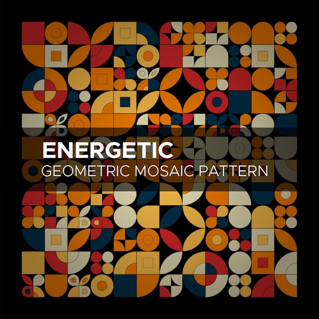 Energetic of Geometric Mosaic Pattern