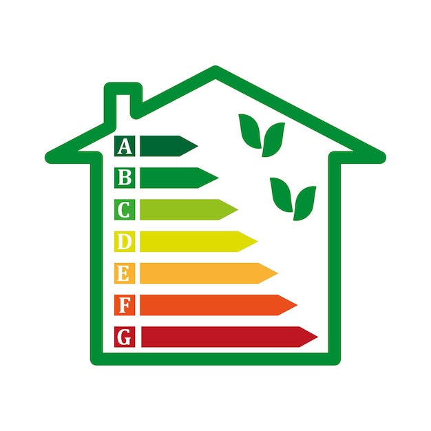 Vector energie huis. groene energie. energiebesparingsconcept. vector illustratie.