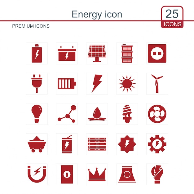 Energie icon set