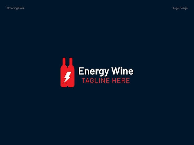 Energie wijn logo ontwerp