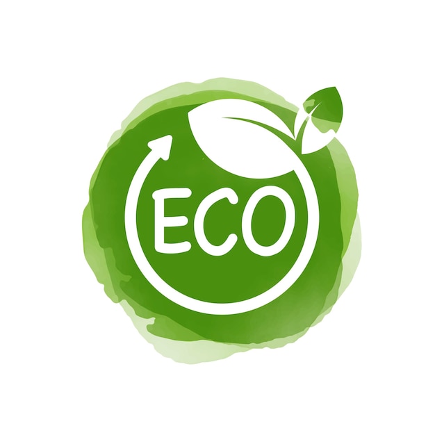 Energiebesparende eco of ecologie concept aquarel voor groene aarde denk groene ecologie en bespaar energie creatief idee concept milieuvriendelijk planeet vector design