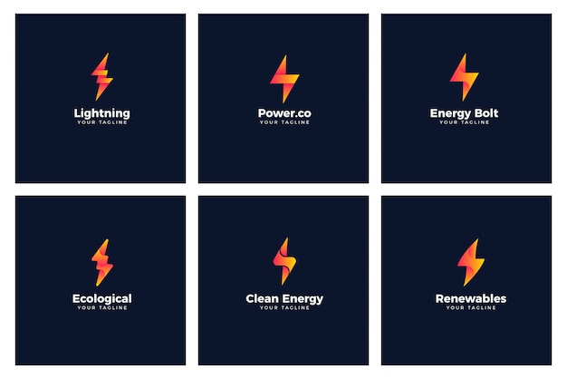 Energiebout power logo-sjablonen