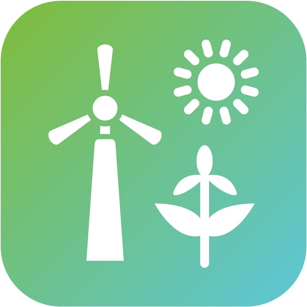 Energiebronnen Icon Stijl