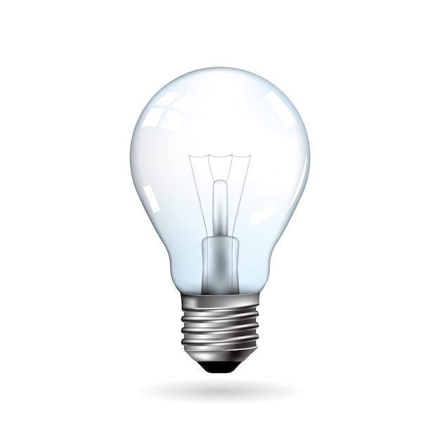 Energieconcept, Vector getrokken gloeilamp. achtergrond is wit.