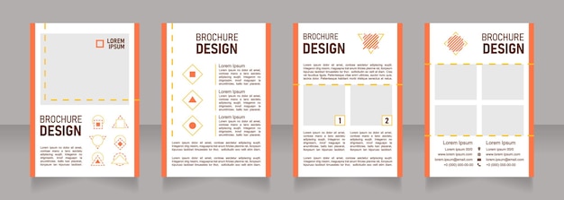 Vector energy blank brochure design template set with copy space for text premade corporate reports collection editable 4 paper pages bahnschrift semilight bold semicondensed arial regular fonts used