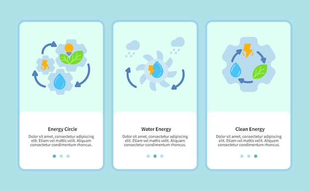 Energy circle for mobile app template ui web