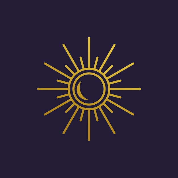 Vector energy design element icon vector with modern creative and simple sun concept