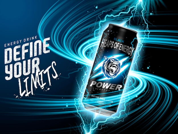 Vector energy drink ad